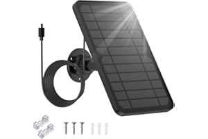 HONECUMI Blink Solar Panel for Outdoor Camera - 5V 5W+ 2200mAh Rechargeable Charger Mount Accessories for XT/XT2/(3rd Gen) - 360° Adjustment Mount, 13.1ft Charging Cord