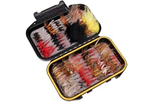 Pesca a Mosca, RoseFlower Kit di Esche da Pesca Esche Galleggianti da Pesca - Pratico Insetti Esca Bionico - Mosche Secche Esche Artificiale Pesca Richiamo Set per Trota, Persico, Luccio Spoon