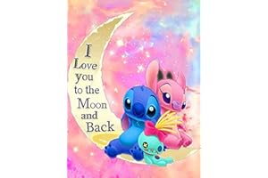 Tabeskly 5d Diamond Art Kits Adults Diamond Painting Kits for Adults UK Cartoon Stitch Jewel Bead Gem Crystal Crafts Dimond Picture Art Kit Adults Full Drill Kids Gift