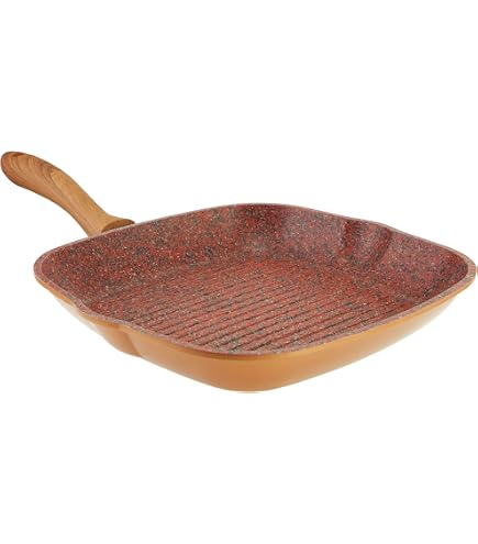 Kitchencookshop Stainless Steel Frying Pan – Copper Bottom, 8-Inch / 20cm, Deep Flat Base, Gas & Electric Compatible