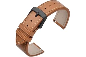 ANNEFIT Cinturino Orologio 16mm 17mm 18mm 19mm 20mm 21mm 22mm, Cinturini per Orologi in Pelle a Sgancio Rapido per Uomo e Donna