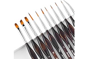 TYRKUIY Detail Paint Brush Set-11PCS Fine Paint Brushes,Miniature Micro Paint Brushes for Miniature Figure,Model Painting,Fine Detailing,Art Painting