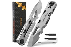 GIRIAITUS Edc Pry Bar 10In1 Multitool Idee Regalo Uomo Donna Regali Natale con Cacciavite a Cricchetto Bidirezionale E Penna Eterna, Chiavi, Piede Di Porco, Apribottiglie