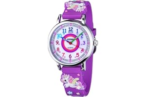 KZKR Children's Watch Girls Quartz Analogue Easy Read Learning Watch Girls Watch Gift Watch