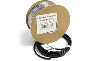 BMF DIRECT Automotive 4 Core Cable 12V 24V Wire Multistrand Cable Thin Wall (1.0mm² 16.5Amps, 5 Metres Coil)