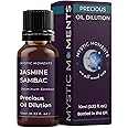 Mystic Moments | Jasmine Sambac Absolute Precious Oil Dilution 10ml 3% Jojoba Blend Perfect for Massage, Skincare, Beauty and Aromatherapy