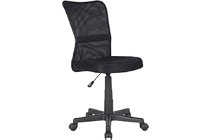 ‎SIXBROS. SixBros. Bürostuhl,Schreibtischstuhl, Drehstuhl für’s Büro oder Kinderzimmer, stufenlos höhenverstellbar, Schreibtischstuhl für Kinder aus Stoff, schwarz H-298F/2064