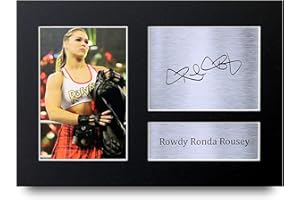 HWC Trading A4 Ronda Rousey Cadeaux Imprimés Photo Autographe Signée pour les Fans de lutte - A4