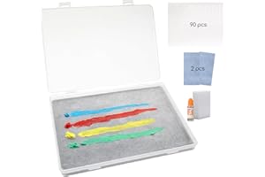 Yamobi Wet Palette Set, Schwamm Papier, Mischpalette für Acryl-Miniaturen, tragbare Paletten inkl. 1 Schwämme & 90 Hydro-Blätter(17x 11cm)