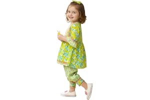 OLIGNE Kids Ethnic Frock & Pyjama Set | For Baby Girls