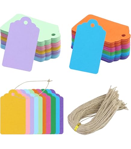 50 stuks dank je cadeauhangers, kraftpapier hangers met