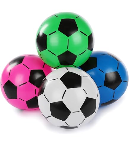 3 Palloni Arcobaleno Gonfiabili Per Bambini – PVC Morbido, 22 Cm, Con Pompa – Gioco Esterno E Spiaggia - 6