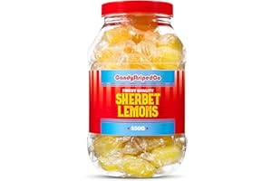CandyStripedCo - Sherbet Lemons Retro Sweets Gift Jar - Traditional Sweets