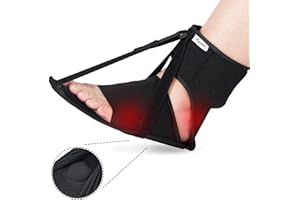 eYotto Plantar Fasciitis Night Splint,Plantar Fasciitis Brace Women Men with Adjustable Straps and Built-in Foot Massage Ball,Drop Foot Brace for Achilles Tendonitis,Heel Pain Relief Size Plus