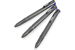Zebra Z-Grip Elegance 4 en 1 colores retráctiles – 1 mm – barril gris – negro, azul, rojo, verde – paquete de 3