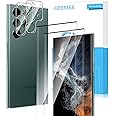 GEEMEE Pellicola Vetro Temperato+Fotocamera Vetro temperato per Samsung Galaxy S22 Ultra, 【2 Pack +2 Pack 】 9H Protezione Sch