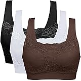 Vertvie Sujetador Deportivo Brasieres para Dama Confortables sin Tiras Apto para Dormir Yoga Run Bra para Mujer 3st