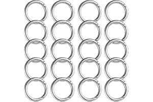 CATELL 20 Pezzi 27mm Moschettone Rotondo Lega Zinco Gancio Fibbia Portachiavi Scatto Molla Rotonda Artigianato e Accessori per Artigianato DIY Portachiavi Accessori per Bagagli (Argento)