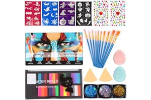 QZLSAYSL Maquillage Baby Girl Kit de Maquillage arc-en-ciel Pour Enfants Et Adultes Possibilités Créatives Illimitées Pour Halloween, Les Fêtes, Les Jeux deRôle et Bien D'autres Choses Encore
