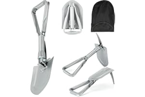 ADTSADDTO Pieghevole Pala 58cm, Pala da neve, Strumento Di Trincea In Acciaio Ad Alto Tenore Di Carbonio 50#, Pala Da Campeggio Pieghevole Militare,Portatile Vanga, Per Campeggio, Escursionismo, Attivit, Car