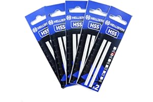 HELLISTON HSS Lame per pialla 56mm, per Adler BH 556, Bosch GHO 12V-20, Hoffmann BH 556, Wegoma AP98 ecc, 56x5,5x1,1mm (10)