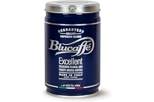 LUCAFFÉ Lucaffè - Barattolo Caffè Macinato Blucaffè 250 Gr | Caffè di Altissima Qualità per Moka, macchine Filter Coffee | Tostatura Media | Gusto Fruttato e Fiorito, Cremoso | Aroma Intenso e Persistente