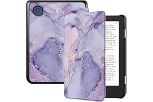 FINTIE Étui Compatible avec 6” Kobo Clara Colour/BW 2024 et Kobo Clara 2E 2022 - Housse Fine et Légère Coque Fermeture Magnétique, Marbre Lilas