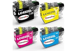 HenceBuy LC422XL Wkłady atramentowe do Brother LC422 XL LC-422XLVAL wielopak o dużej pojemności do Brother MFC-J6940DW MFC-J5340DW MFC-J5740DW MFC-J5345DW MFC-J6540DW (Black cyjan magenta Yellow, 4