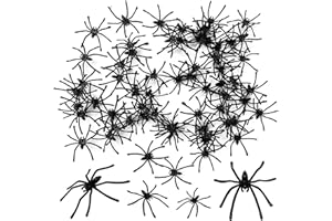 SYEYCW 180 Pezzi Ragno Finto, Realistico Ragno Spaventoso, Decorazioni per Halloween, Ragni Spaventosi, Nero Ragno di Plastica, per Casa Stregata Halloween Decorazioni per Feste a Tema Horror