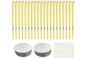 ZOCONE 20 Piezas Velas para Limpiar los Oidos Conos Cera Oidos Limpiador de Oidos Cera con 10 Discos Protectores, Conos para Quitar Cera de los Oidos para Adulto