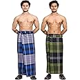 Gowri Tex Cotton Stitched Lungi Pack Of 2 (Ready To Wear) 2.25Meter