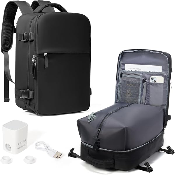 Vacuum Backpack, 62L Hand Luggage Airbag Backpack with Vacuum Pump Travel Vacuum Backpack Women Men Vacpack Bag Hand Luggage, Anti-Theft Airbag Vacuum Backpack, Water-Repellent Expandable Vacuum Backpack, 62L Hand Luggage Airbag Backpack with Vacuum Pump Travel Vacuum Backpack Women Men Vacpack Bag Hand Luggage, Anti-Theft Airbag Vacuum Backpack, Water-Repellent Expandable
