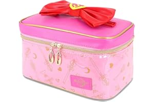 Roffatide Anime Sailor Moon Bolsa deCosméticos Mujer Bolsa de Maquillaje Impermeable Estuche Organizador de Viaje Rosa Mediana