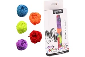 MAGICYOYO 30 Pack Stable Yoyo Strings for Responsive Yoyo& Unresponsive, 100% Polyester, Professional Yoyos Ropes Kit Replacement for Plastic Yo-Yos& Metal ( Blue, Green, White, Yellow, Orange Mixed)