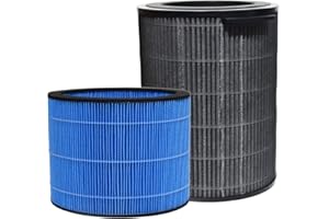 PUREBURG FY33437 FY3455 zestaw wymiennych filtrów kompatybilnych z PHILIPS AC3737/10 Series 3000 oczyszczanie i nawilżanie powietrza 2 w 1, HEPA + filtr nawilżający, węgiel aktywny