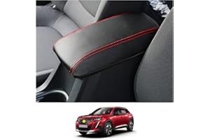 CDEFG Compatible avec Peugeot 208 2008 e-208 e-2008 2020-2024 2025 Housse de Protection pour Accoudoirs Voiture Console Centrale Accoudoir Couverture Couvercle de boîte d'accoudoir Accessoire