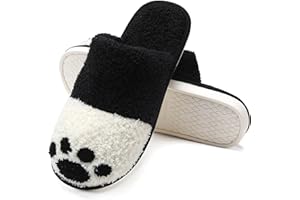 MAXTOP Pantofole animali carino signore morbido peluche gatto zampa con accogliente Memory Foam Slip-on Indoor Outdoor pantofole regali creativi signore signori