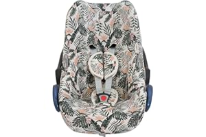 JYOKO KIDS Funda de algodón para silla de coche compatible con Maxi Cosi Cabriofix, Portabebe gr 0 (African Sunset)