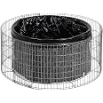 Bellissa Bassin Surélevé En Gabion - Diamètre 92/72 Cm, Hauteur 40 Cm - Avec Bâche Et Film De Séparation