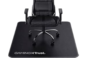 Trust Gaming GXT 715 Alfombrilla para Silla de Gaming 99 x 120 cm para Suelos Duros, Material Resistente y Duradero, Rectangular, Protector para Suelo - Negro