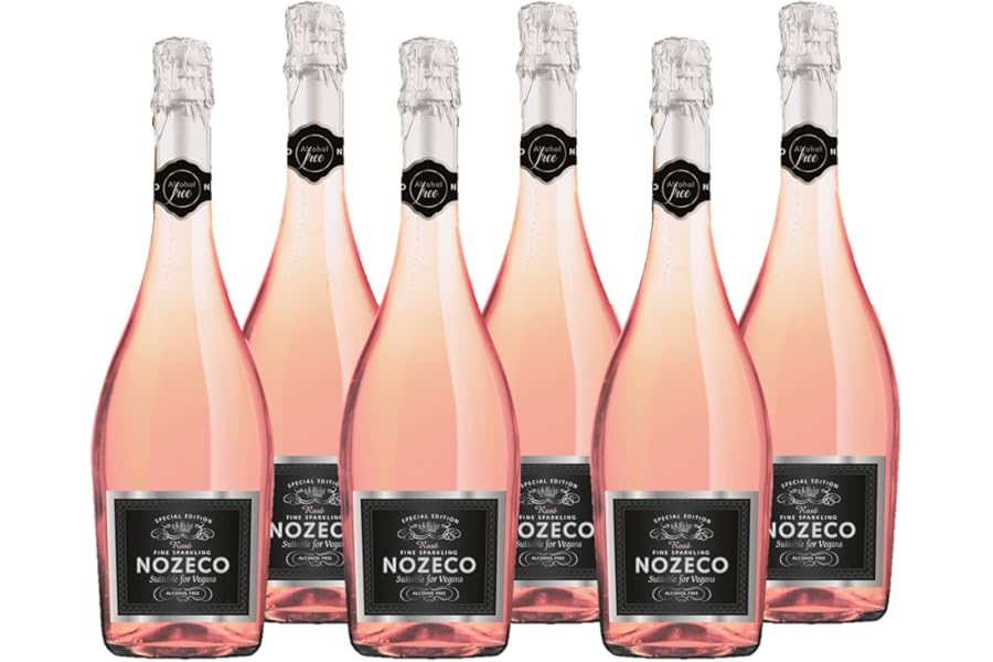 Nozeco Rose - Alcohol Free Sparkling Drink made from alcohol-removed Wine - Vegan - Case of 6 (6 x 0.75 L) Sparkling Wine