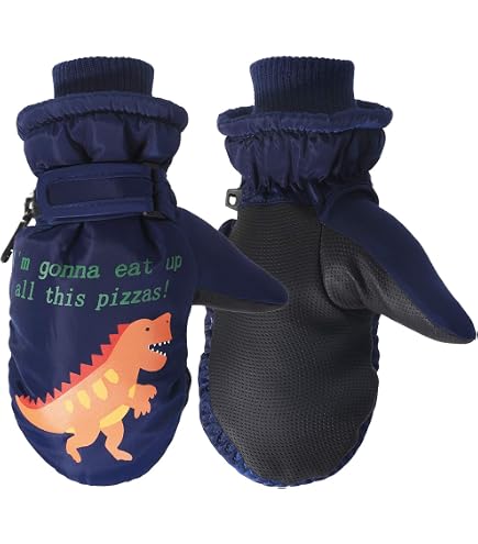 Gants De Ski Enfant DKDDSSS - Moufles Étanches Et Chaudes - Pour Ski, Snowboard - Taille 2-5 Ans - Motif Licorne