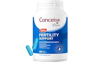 CONCEIVE PLUS Male Fertility Supplements - Boost Sperm Count, Motility & Libido - Maca Root, Folic Acid, L-Arginine, Zinc & Magnesium - Multivitamin for Men’s Health & Fertility Support, 60 Caps