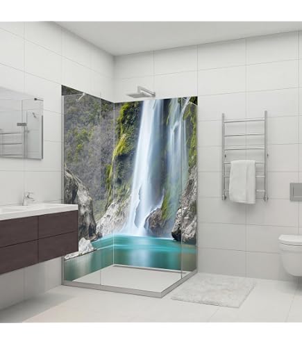 Panneau Mural Miroir Carrelé Pour Douche - Aluminium 3mm - Personnalisable Aux Dimensions