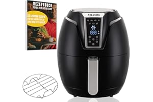 ‎LMG GERMANY Heißluftfritteuse Premium 3.2L - Airfryer Mit Touch-Bedienfeld, Neueste Technik, 100% knusprig mit Heißluft ohne Fett - Backen, Frittieren, Grillen, Rösten - Spülmaschinenfest - Extrem leise Anwendung
