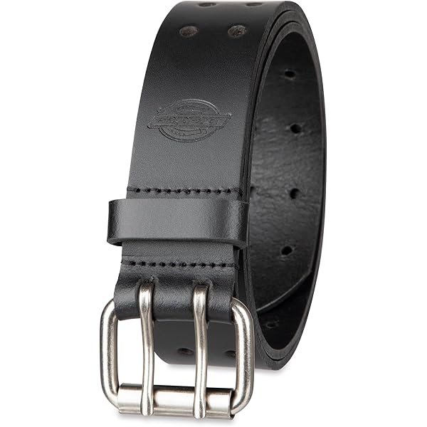 Buy Dickies Men's Leather Two Hole Double Prong Bridle Belt at