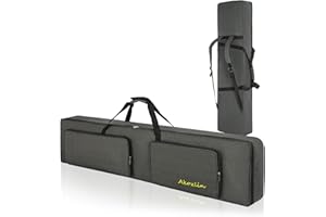 AKOZLIN Funda acolchada para teclado portátil y duradera para piano eléctrico, universal, impermeable, Oxford, gruesa, con acolchado de perlas de 10 mm, 88 teclas. Longitud: 54.3 pulgadas, moderno