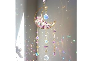 YEAHBOOM Atrapasoles Cristal,Colgante Cristal,Crystal Suncatcher Ornamento Colgante,Sun Catcher para Ventanas Jardines,Campanas Viento Cristal Atrapasueños para Colgar en Casa, Jardín, Oficina