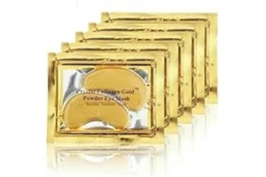 OVALA 10 Pair Crystal Collagen 24k Gold Under Eye Gel Pad Face Mask Anti Aging Wrinkle Gel Under Eye Patches, Vegan Cruelty-Free Self Care