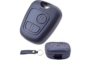 ANGOFIZ Coque Clé Télécommande 2 Boutons sans Lame Compatible avec Citroen Berlingo Picasso Saxo Xsara Peugeot Partner 406 Modèle Lame à Insérer sans Vis